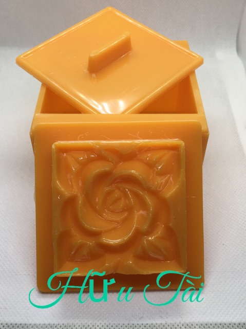 KHUÔN XÔI VUÔNG HOA HỒNG 8cm