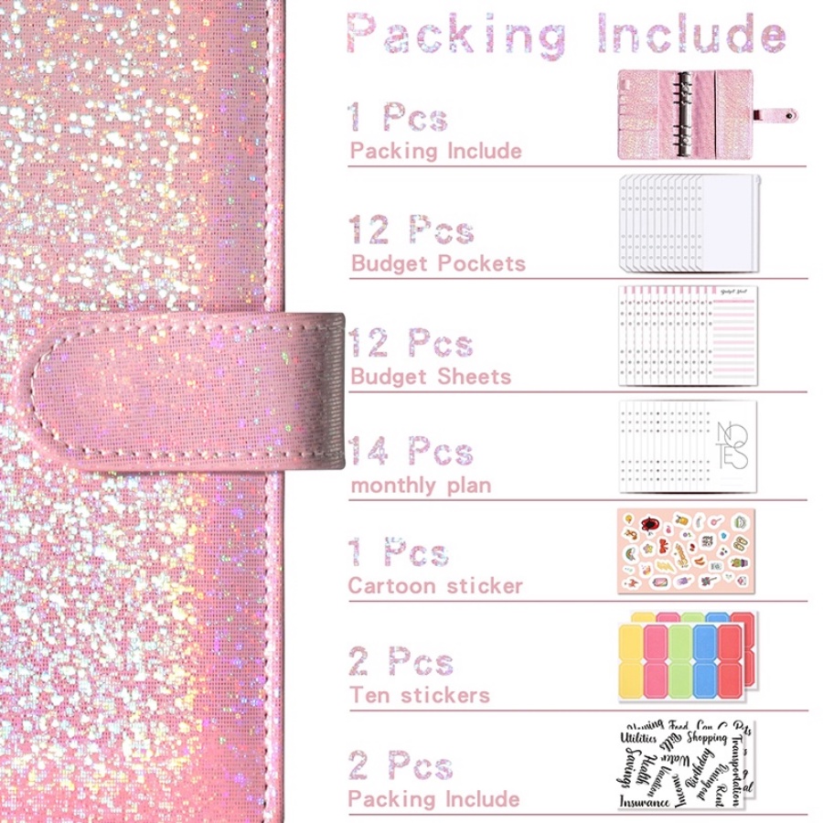 1 Bộ Vỏ Bao Thư Tài Liệu Khổ A6 Có Khóa Kéo Tiện Dụng