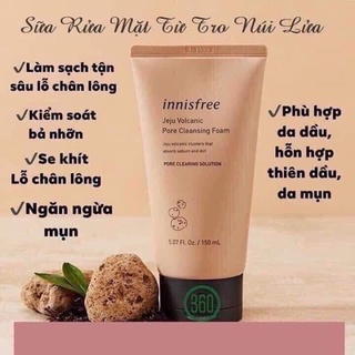 Sữa rửa mặt tro núi lửa Innisfree Jeju Volcanic