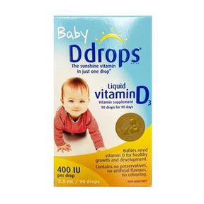 Bổ sung Vitamin D cho trẻ sơ sinh Baby Ddrops Vitamin D3 400IU 60 giọt