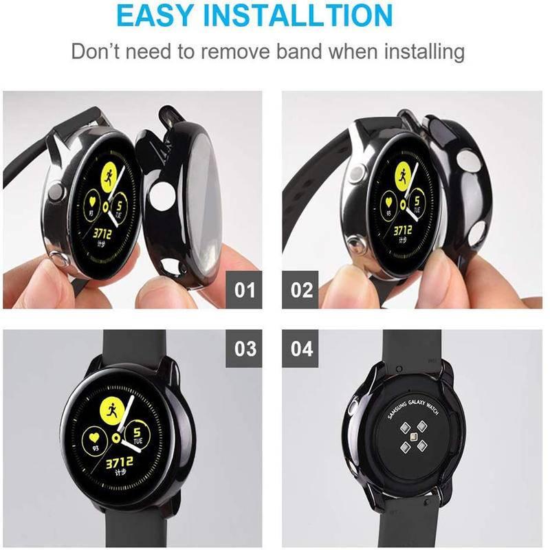 Ốp + Miếng dán bảo vệ màn hình TPU cho Samsung Galaxy Watch 4 3 40mm 44mm 41mm 45mm Active 2 40MM 44MM