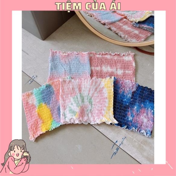 🌸 ÁO ỐNG NHÚN LOANG MÀU CROPTOP SIÊU XINH🌸