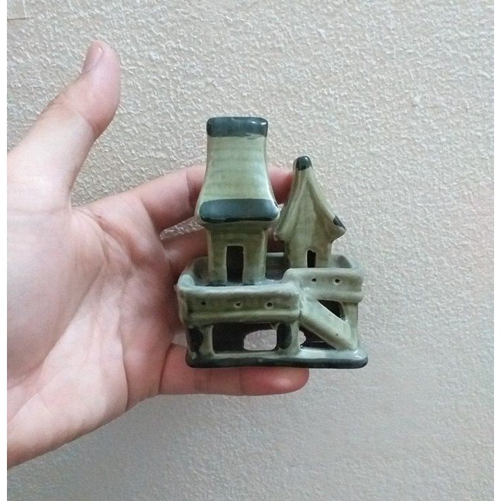 Phụ kiện trang trí bể cá: Mẫu nhà sàn đôi