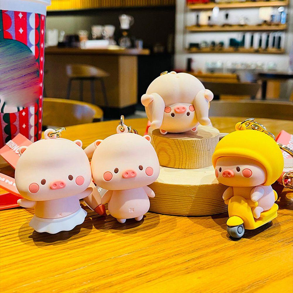 Móc Khóa Hình Heo Hoạt Hình Xinh Xắn