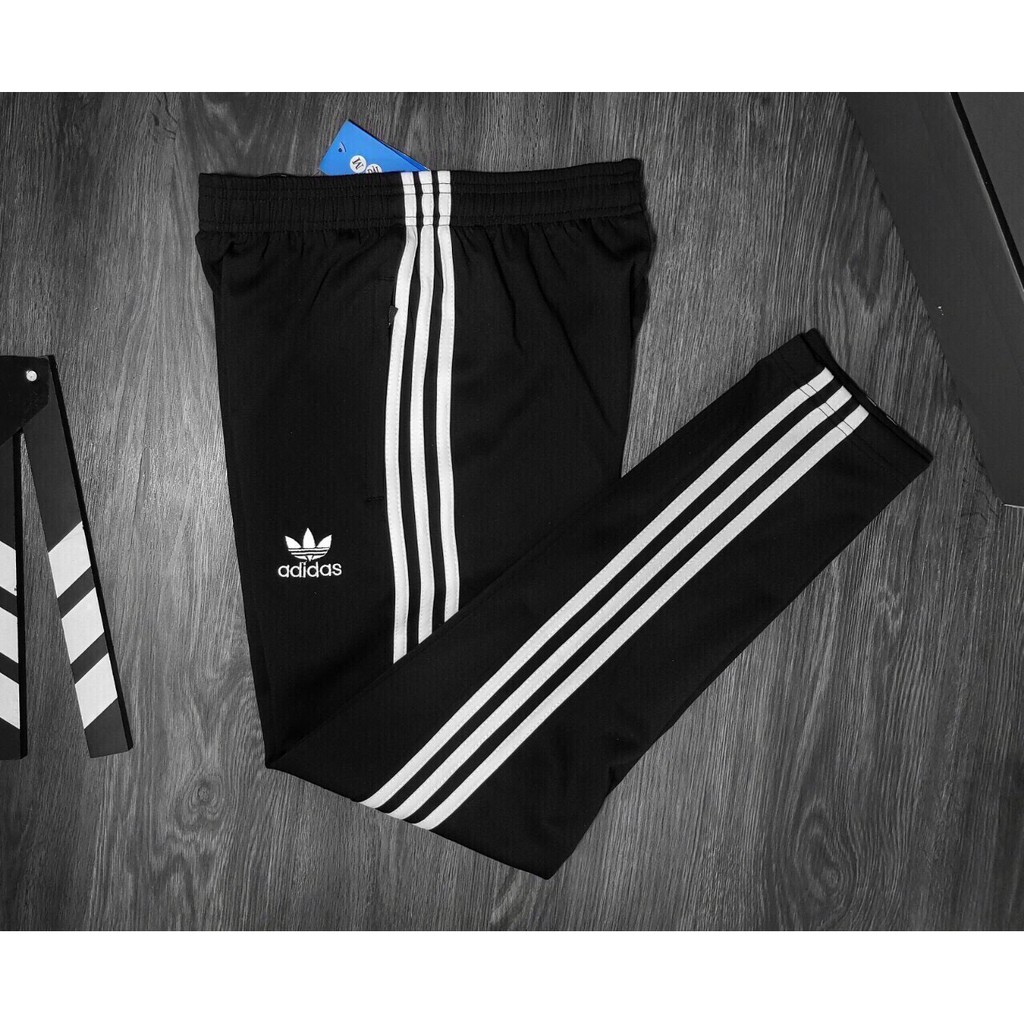 Quần dài thể thao nam 3 sọc trắng, đen size M-2XL