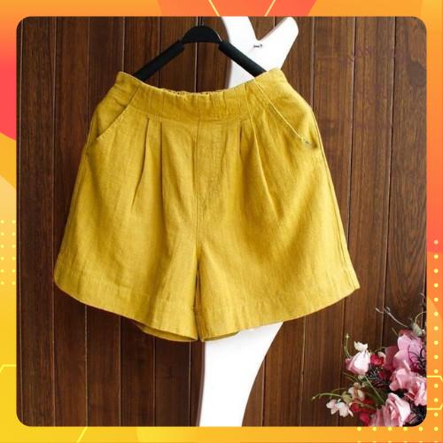 Quần đùi nữ hè, quần sooc đũi bigsize từ 40 - 75kg dáng trẻ trung QS006