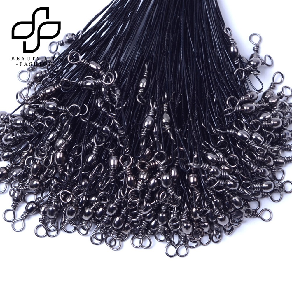 Bộ 20 dây dẫn câu cá bằng thép chống cắn tiện lợi chất lượng cao