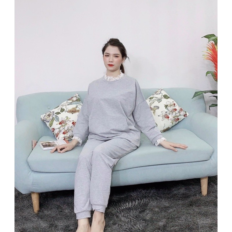 Bộ đồ bầu thu đông chất da cá mềm mịn BĐ908