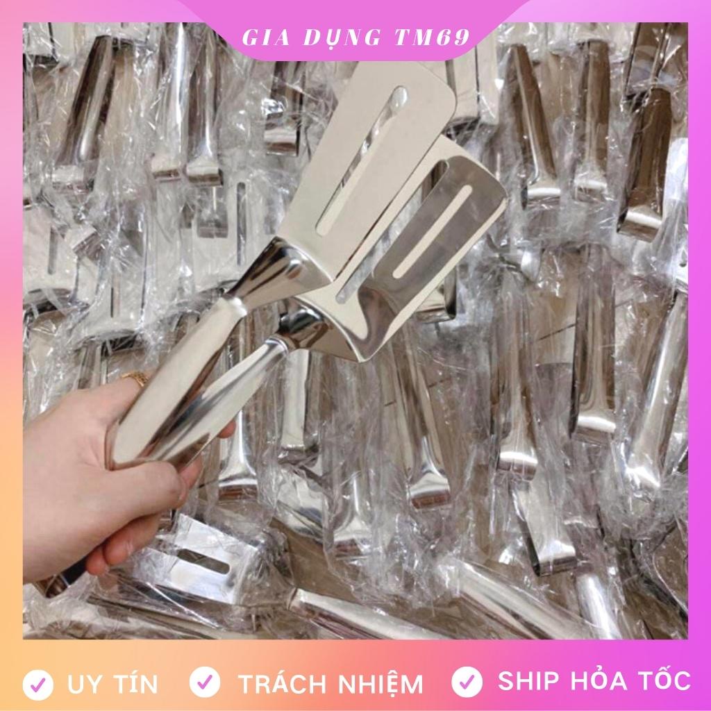 Kẹp Gắp Thức Ăn Đồ Nóng Inox, Chiên Xẻng Nướng Dụng Cụ Gắp Đồ Nóng Như Bít Tết, Cá Rán, Thịt Nướng