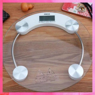 Cân điện tử sức khỏe, cân điện tử kính cường lực tròn tối đa 180kg