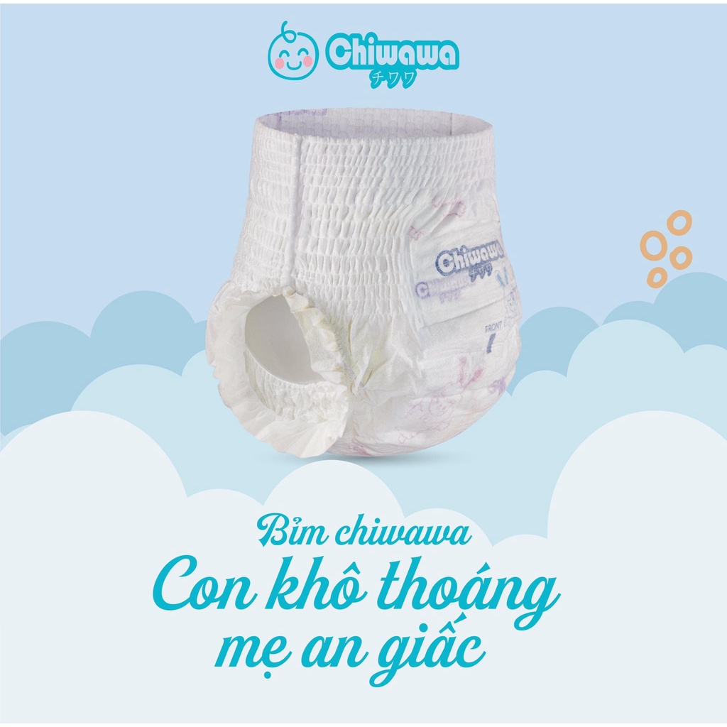 Bỉm CHIWAWA nội địa Trung quần/dán size S72/M64/M60/L58/XL52/XXL50
