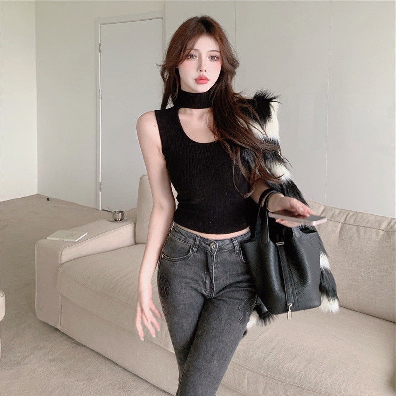 Áo Dệt Kim Cổ Yếm Thời Trang Quyến Rũ Cho Nữ