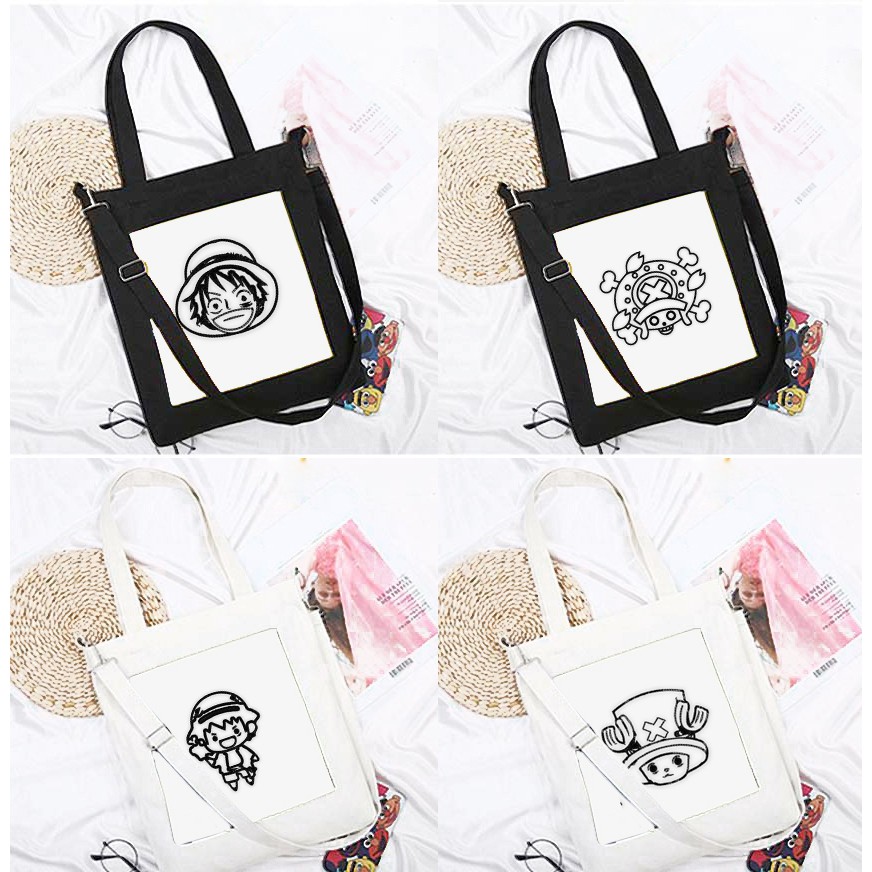 Túi tote thêu chopper TTT7 túi 2 lớp đeo chéo one piece cute dễ thương