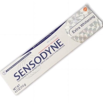 Kem đánh răng Sensodyne Extra Whitening trắng răng giảm ê buốt 113g - Hàng Mỹ chính hãng