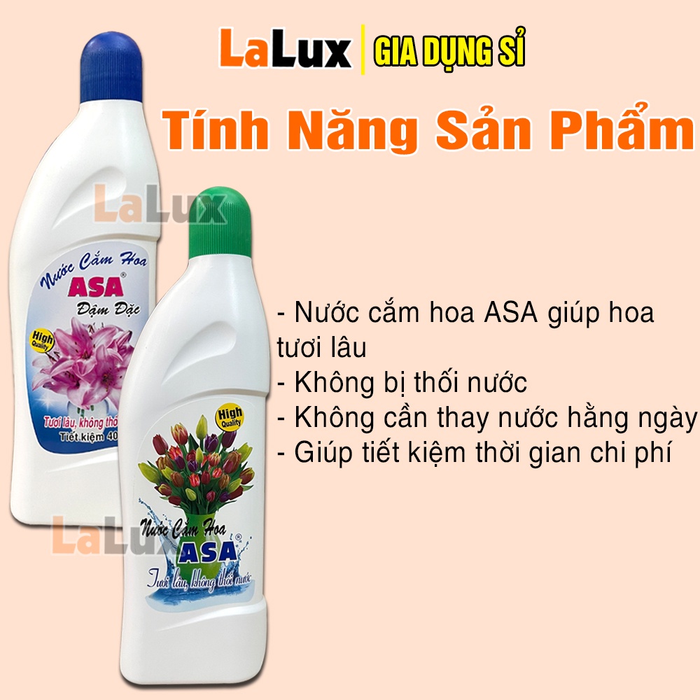 Nước Dưỡng Hoa Tươi Lâu ASA Đậm Đặc 400 / 200ML - Nước Cắm Hoa Tươi Lâu Siêu Dưỡng Hoa Lâu Tàn Lalux