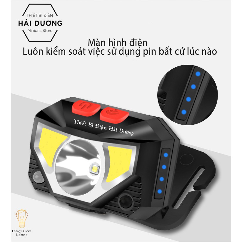 Đèn Pha Đội Đầu Cảm Ứng TG-T069 - LED Siêu Sáng - Energy Green Lighting - Có video thực tế