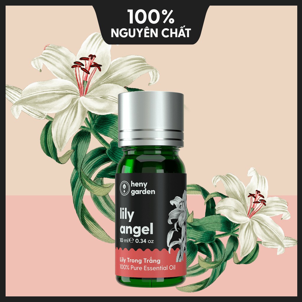 Tinh Dầu Lily (Hoa Ngọt Phấn) Organic Thiên Nhiên Nguyên Chất Đậm Đặc Xông Thơm Phòng, Làm Nến Thơm HENY GARDEN