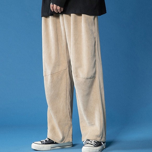 Quần ống rộng vải nhung màu trơn xu hướng thời trang simple bigsize Hàn Quốc unisex trẻ trung