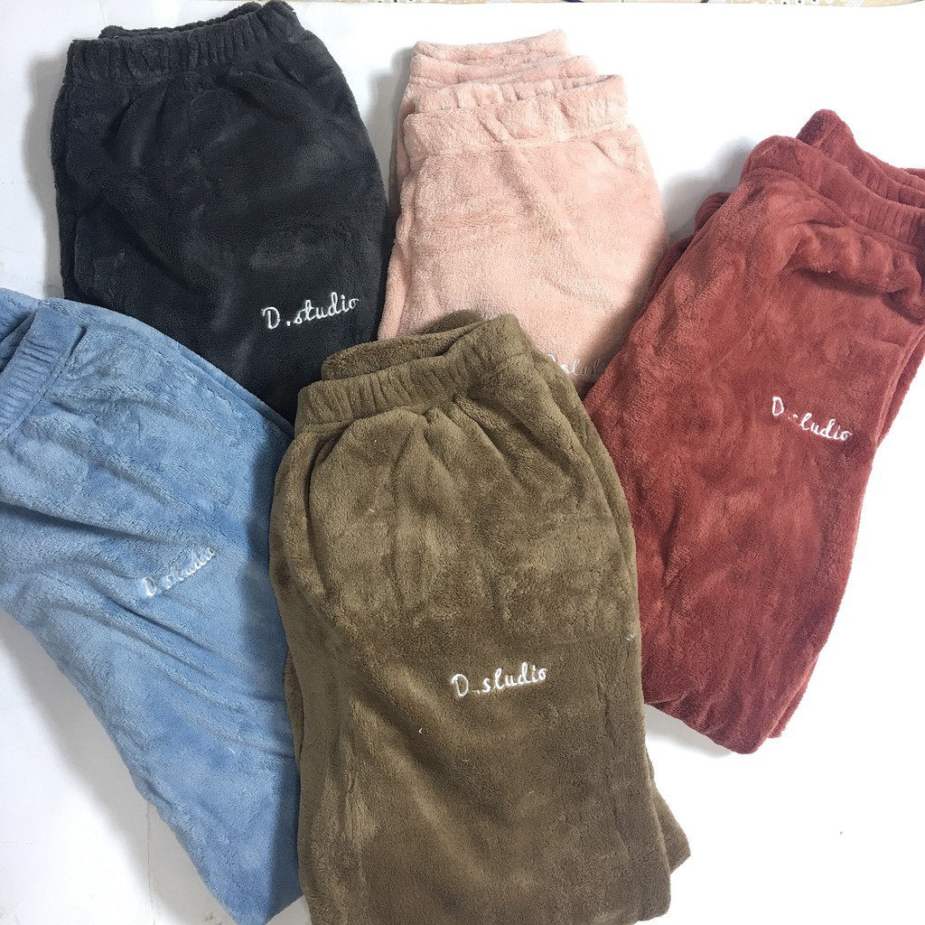 Quần Nỉ Bông Nữ Lót Lông Cừu Siêu Ấm PK77, Quần Ngủ Nữ Jogger Bông Giữ Nhiệt Mùa Đông, PK's House | BigBuy360 - bigbuy360.vn