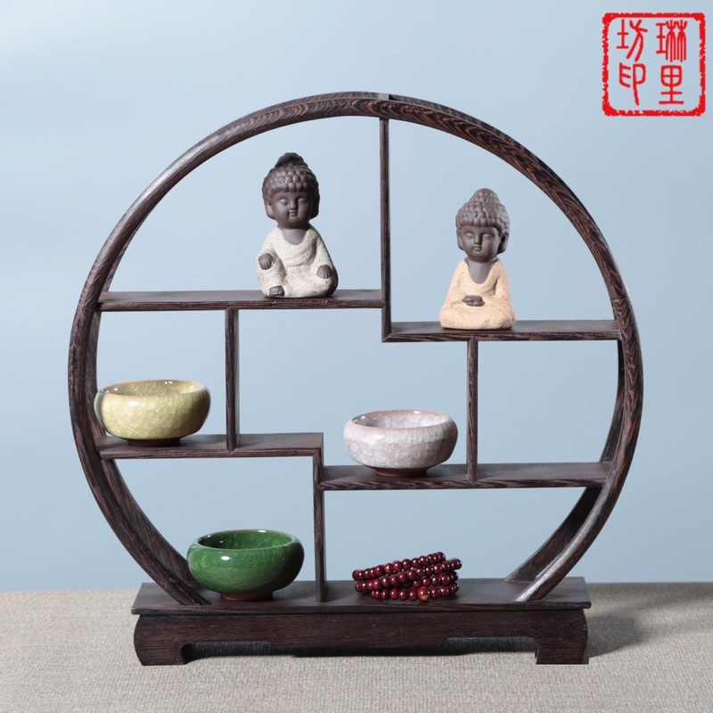 Kệ Trang Trí Ấm Trà - Kệ Gỗ Mini