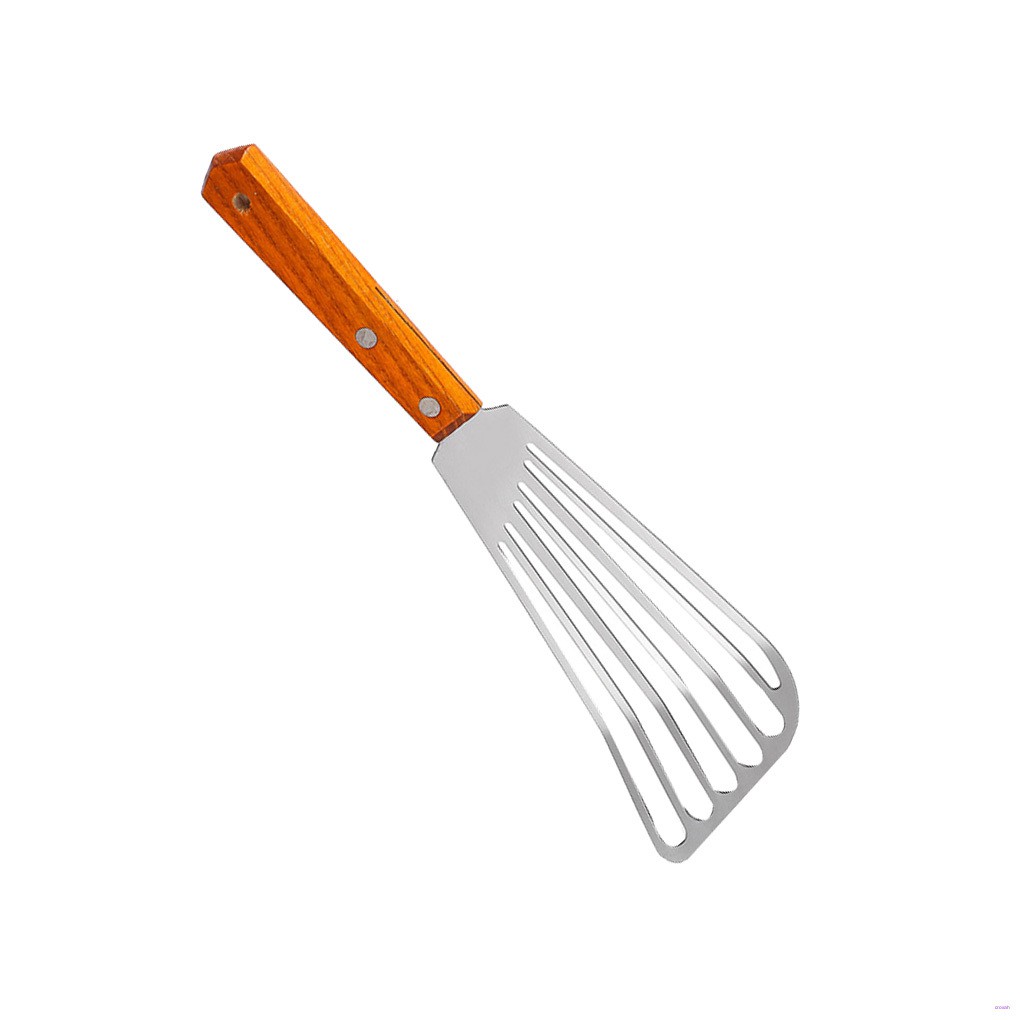 Xẻng lật thực phẩm bằng thép không gỉ cán gỗ tiện lợi