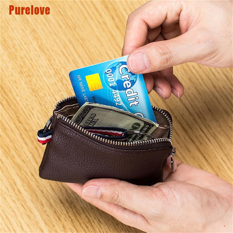 Ví Da Mini Phối Khóa Kéo Xinh Xắn Dành Cho Nữ