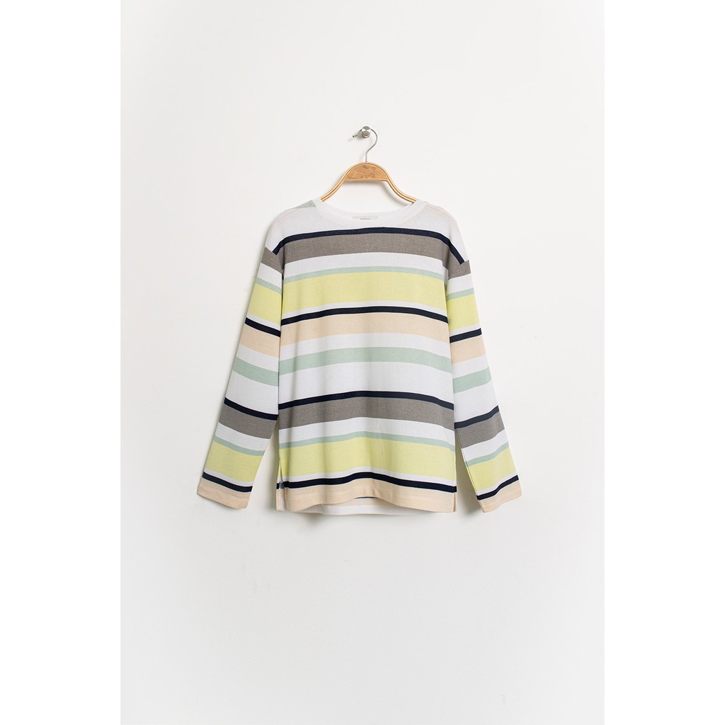 Áo thun sweater nữ MADELEN màu kẻ ngang chất len mềm mại | BigBuy360 - bigbuy360.vn