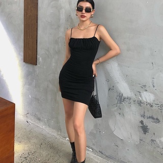 Váy body nữ Cami Dress VHD002 thiết kế 2 dây, vải cotton co giãn thoải mái - Uni By Heart