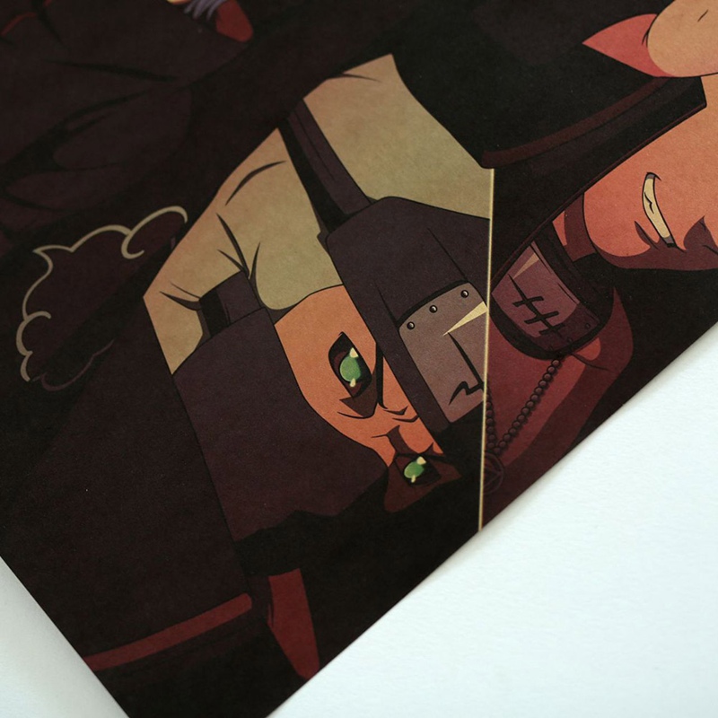flowersqueen Poster trang trí phong cách hoạt hình Naruto độc đáo