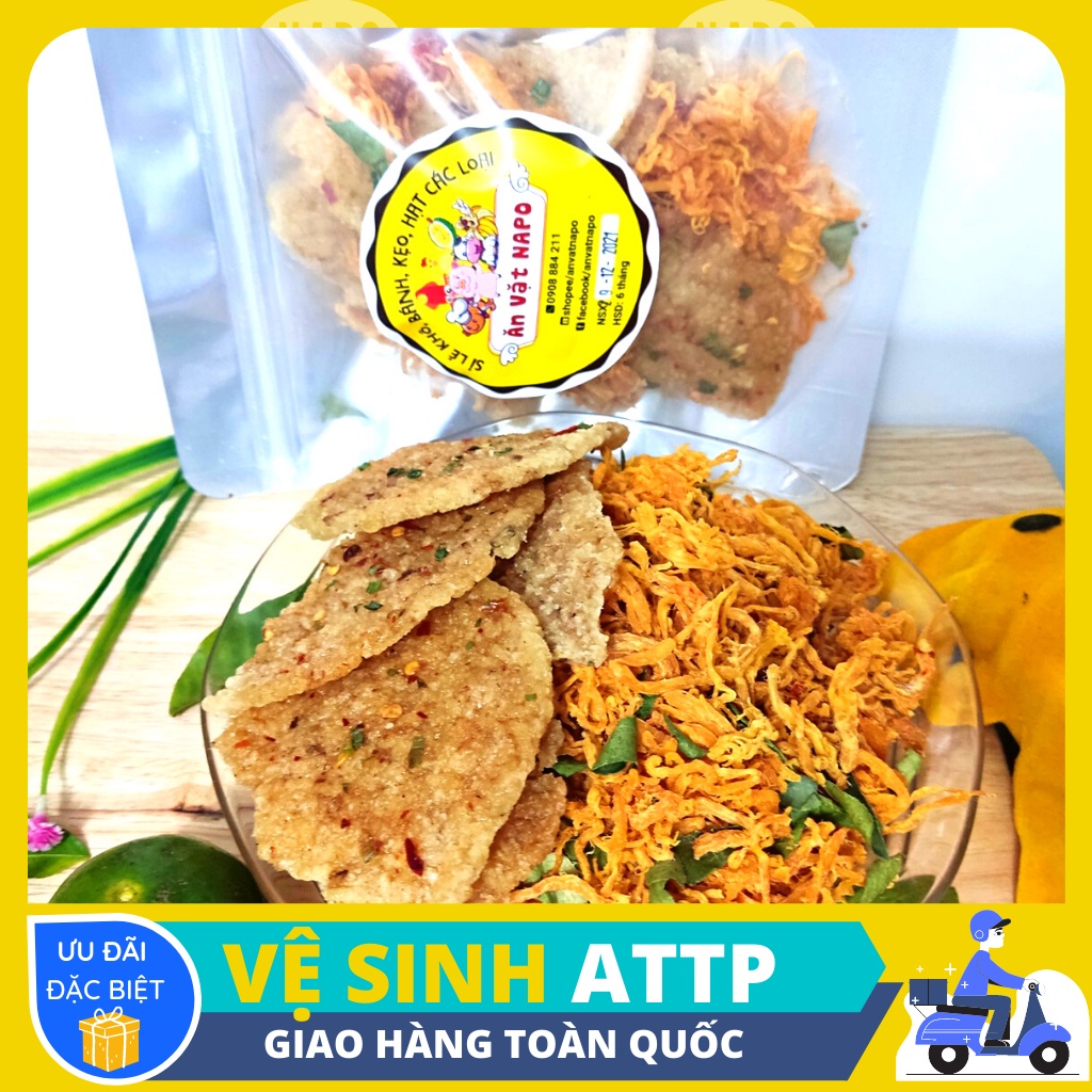 Cơm cháy lắc khô gà lá chanh 100gr Ăn Vặt NAPO thơm ngon đậm vị | BigBuy360 - bigbuy360.vn
