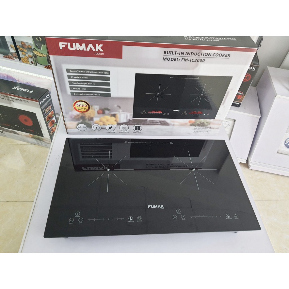 Bếp Từ Đôi, Bếp Từ Fumak FM-IC2000✅Chính Hãng Nhật Bản✅Bảo Hành 18 Tháng, Đổi Lỗi Trong Vòng 30 Ngày