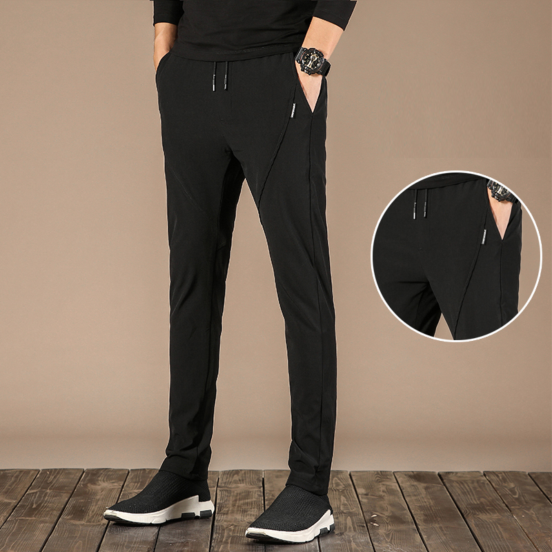 Men's pants thin casual pants sports feet elasticity quick-drying business suits | BigBuy360 - bigbuy360.vn