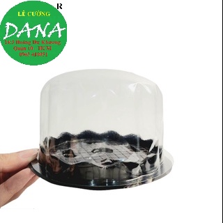 Hộp nhựa tròn đế đen H15