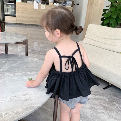 Áo hai dây phong cách Hàn Quốc xinh xắn dành cho bé gái