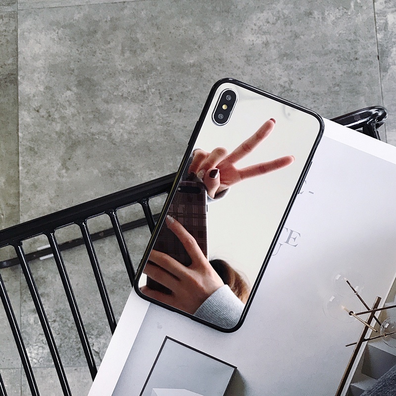 Ốp Điện Thoại TPU Mềm Tráng Gương Màu Đen Cho iPhone 14 13 12 11 Pro MAX X XS MAX XR 6s 7 8 PLUS