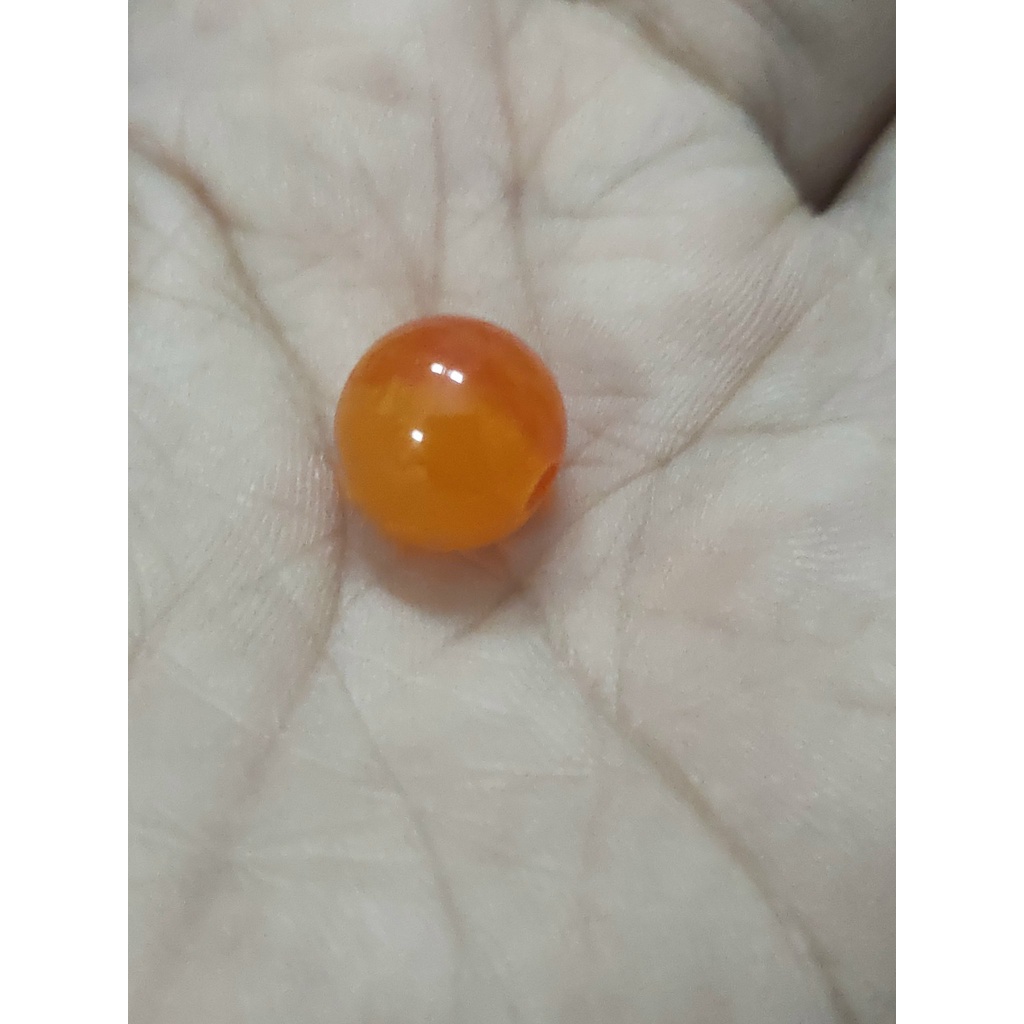 10-25-50gam hạt nhựa tròn bóng đỏ cam giống đá size 10mm