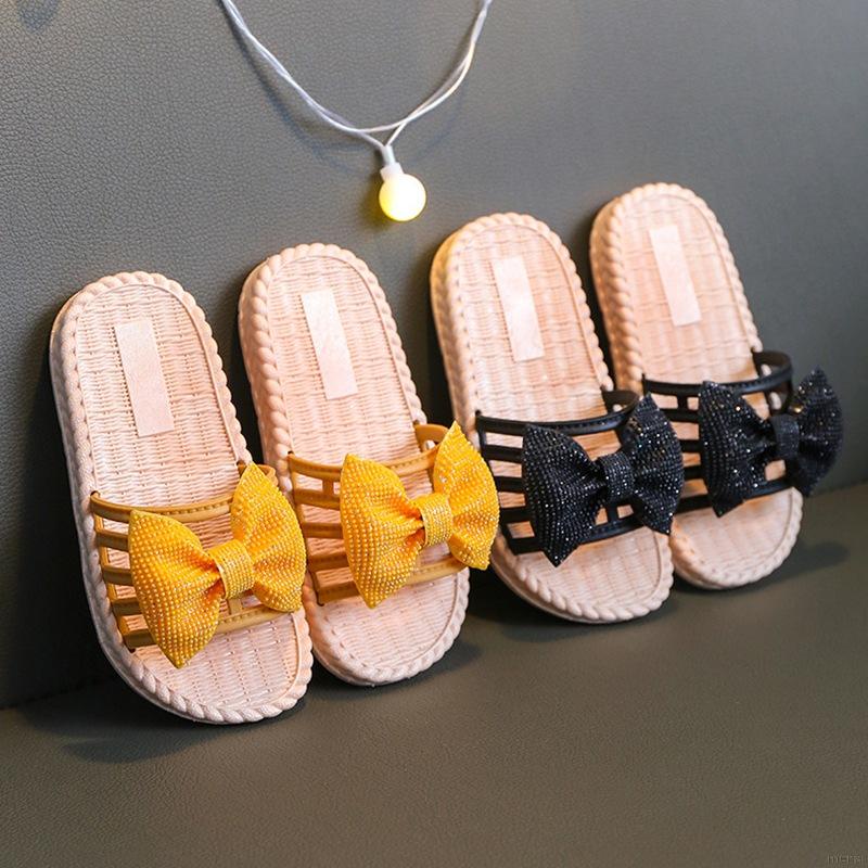 Dép đi trong nhà đính nơ xinh xắn thời trang cho bé gái