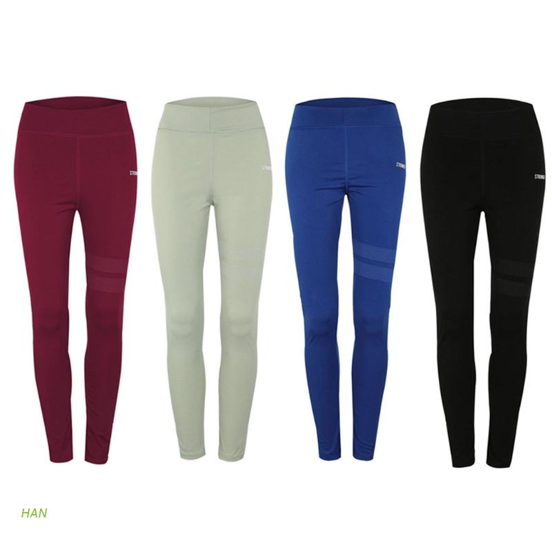 Quần legging thể thao họa tiết kẻ sọc co giãn thời trang cho nữ<br />