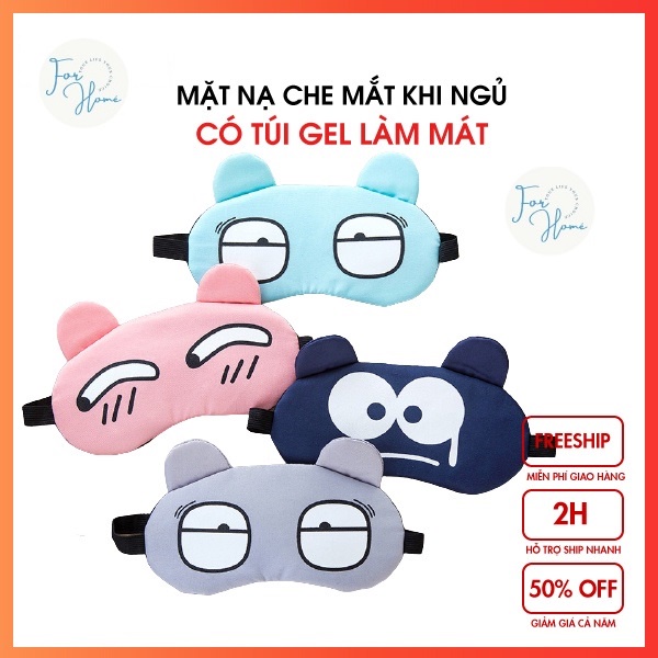 ⚡TÚI CÓ GEL⚡ Mặt Nạ Che Mắt Khi Ngủ Có Gel Mát Xa Hình Thù Ngộ Nghĩnh