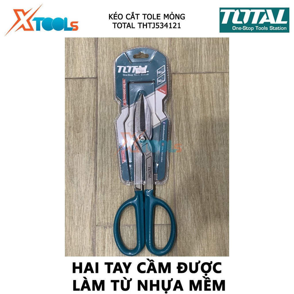 Kéo cắt tole nhỏ TOTAL THT524101 | kéo cắt tôn mỏng Kích thước 10 inch cắt tấm tôn, thép , vật liệu mỏng[CHÍNH HÃNG][XTO