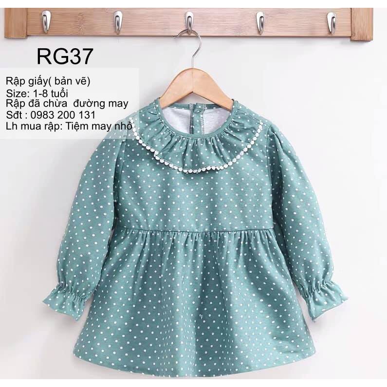 RG37_Rập giấy may váy bé gái