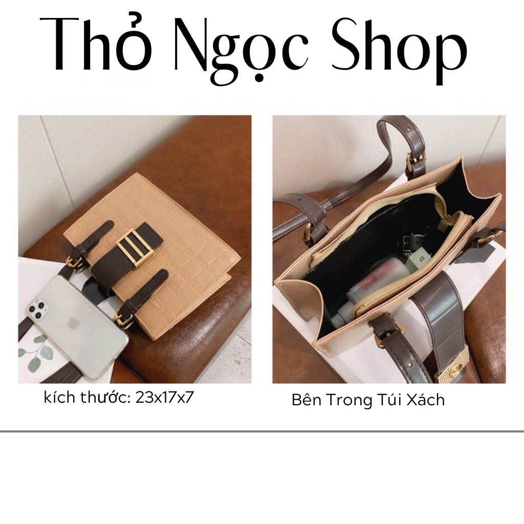 Túi Xách Nữ ❤FreeShip❤ Túi Xách Công Sở Giá Rẻ Nhiều Ngăn Chất Da Đẹp Size 23