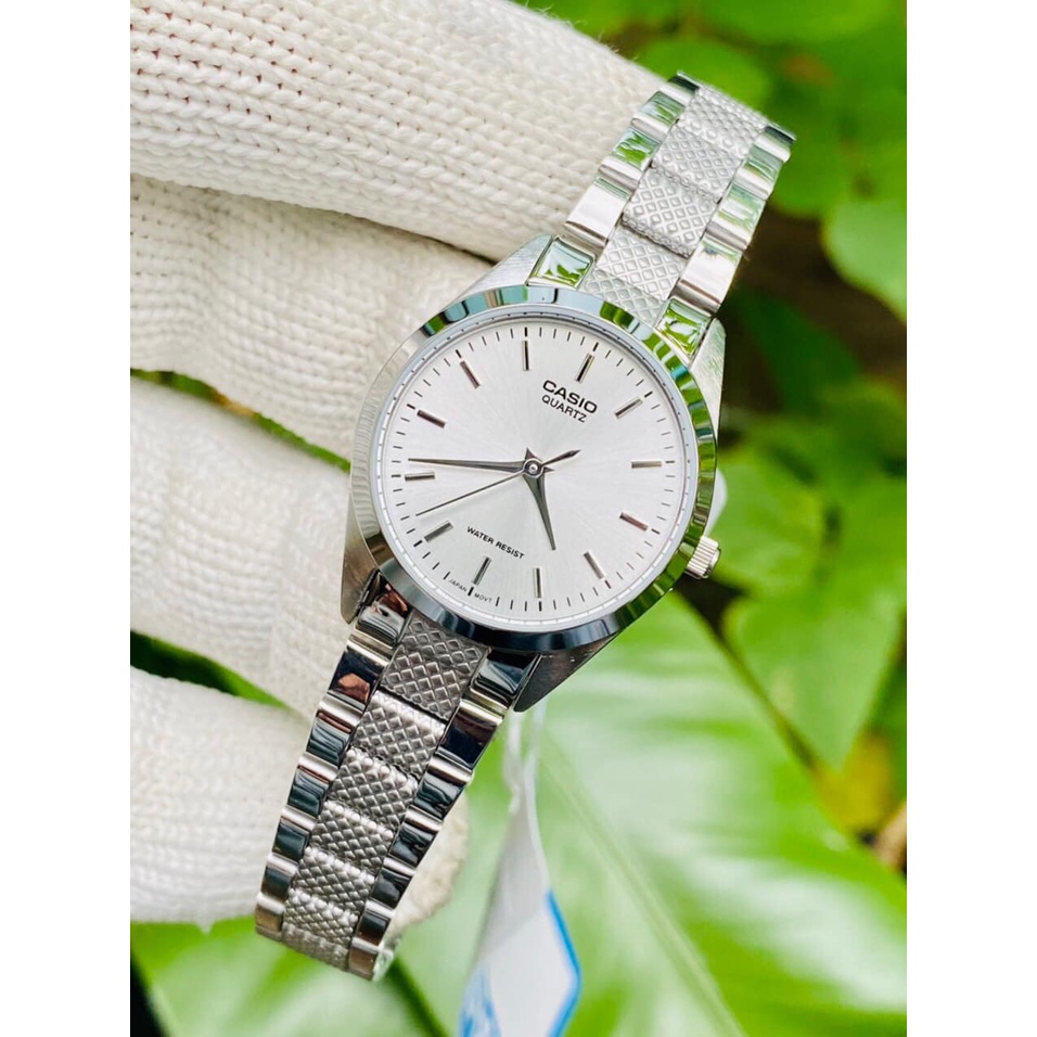 Đồng hồ Nữ Casio LTP-1274D-7A, đồng hồ chính hãng, dây thép bạc mặt bạc