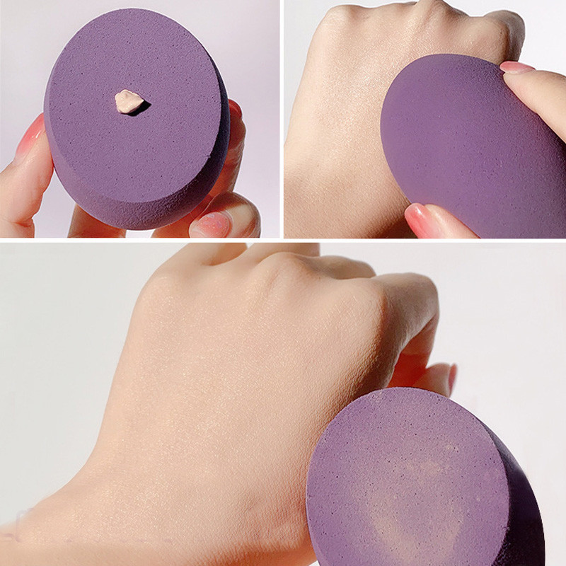 Hộp 4 mút trang điểm mềm mại hình quả trứng tán phấn nền màu kẹo xinh xắn