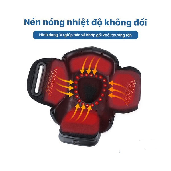 Máy massage đầu gối hồng ngoại , với chế độ sưởi nóng và chế độ massage giúp giảm đau khớp gối