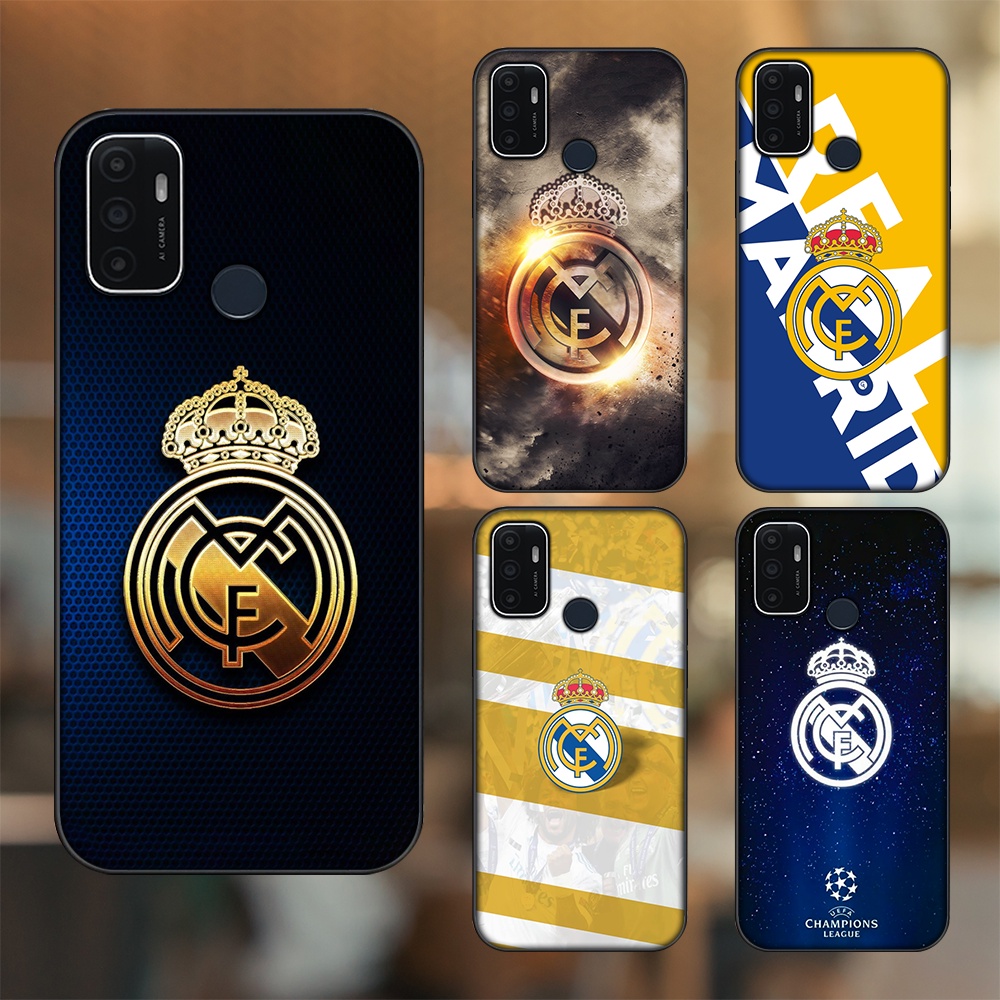 Ốp lưng Oppo A53 viền đen in hình Real Madrid