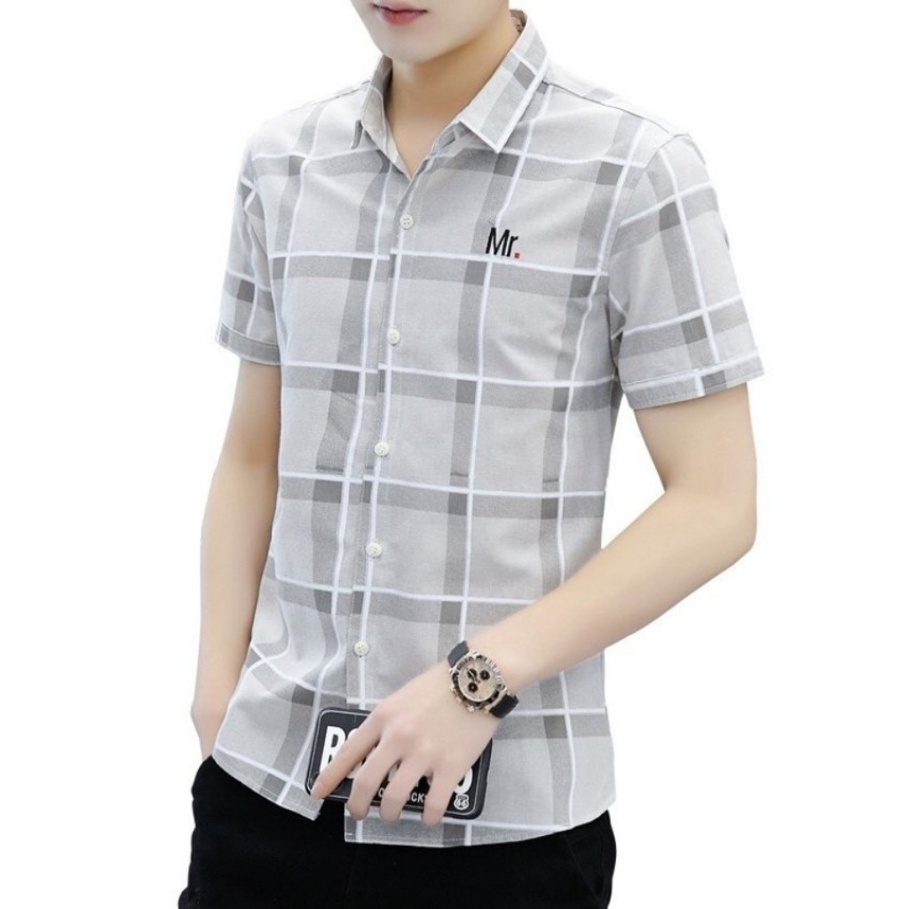 Áo Sơ Mi Nam Ngắn Tay Caro MR3 Thời Trang Cao Cấp PONIVA Chất Vải Cao Cấp