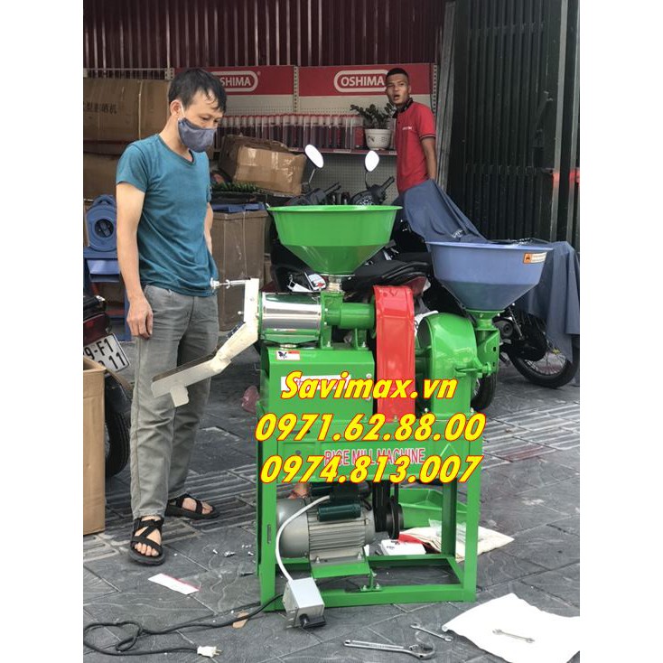 Máy xát gạo mini cho gia đình loại 2 chức năng Savi 61