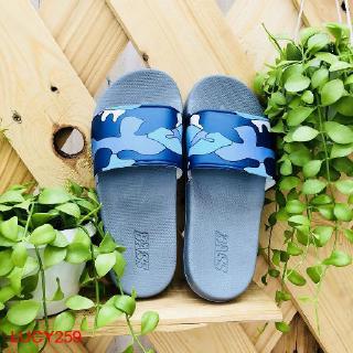 Dép nam nữ họa tiết rằn ri đế xám - ảnh thật