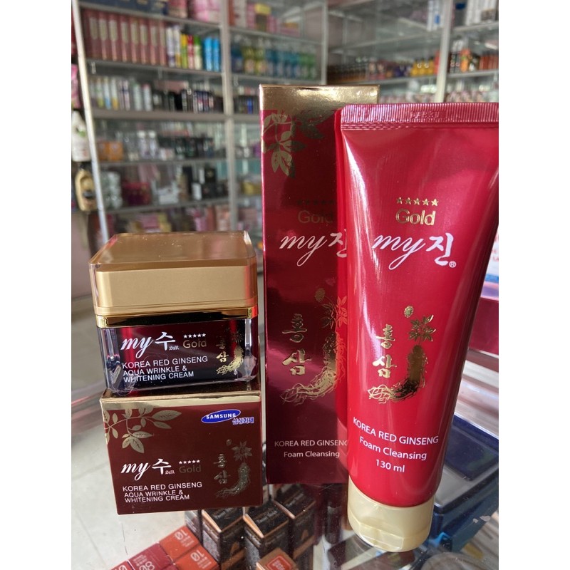 Combo kem và sữa rửa mặt sâm MY GOLD